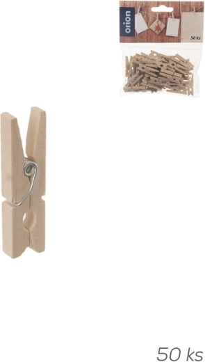 Mini pinces décoratives en bois – 50 pcs