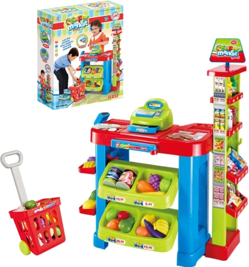 Supermarché pour enfants avec scanner et chariot