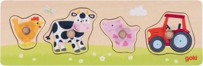 Puzzle à encastrer en bois Ferme GOKI