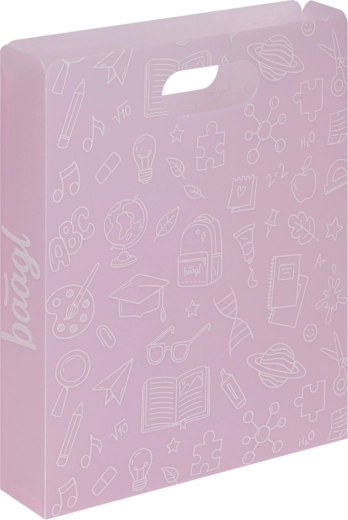 Baagl chemises plastiques pour cahiers scolaires rose