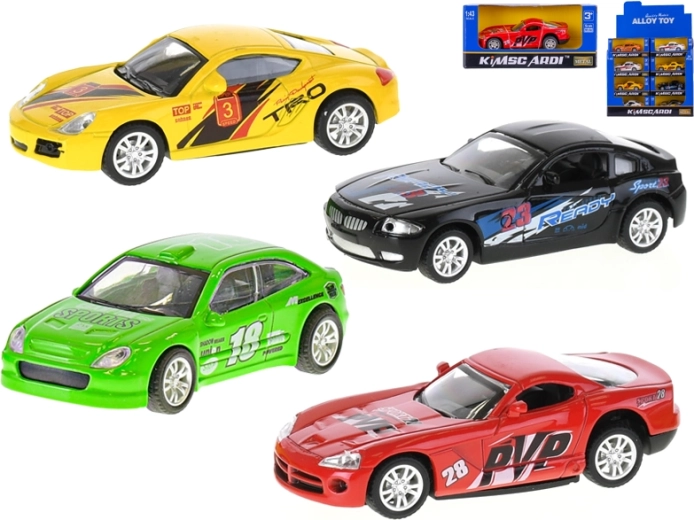 Petite voiture de course en métal 1:43 à rétrofriction