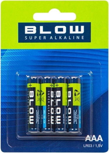 Piles super alcalines BLOW AAA (LR3) 4 pièces