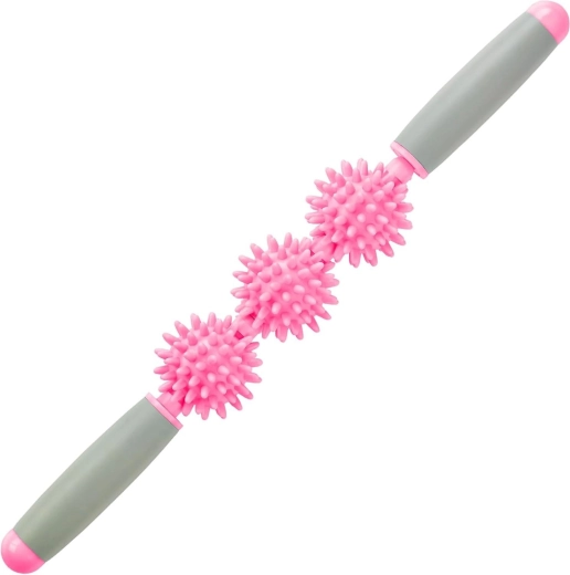 Merco bâton de massage et de rééducation roller stick triple 40 cm rose - 1 pièce