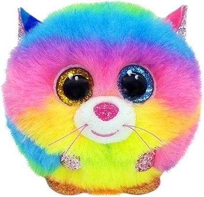 Jouet en peluche Ty Puffies chat Gizmo arc-en-ciel 8 cm