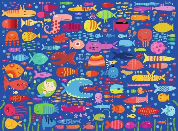 Puzzle Ravensburger Amis poissons XXL 200 pièces