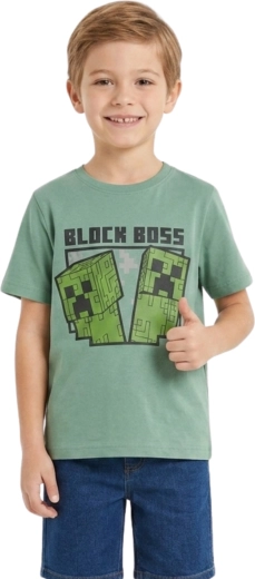 T-shirt enfant Minecraft Creeper vert