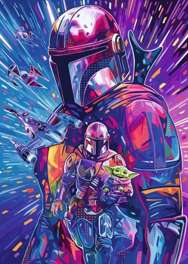 Puzzle Ravensburger Star Wars Hyperspace : Mandalorian XXL 500 pièces