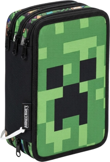 Trousse à trois compartiments avec équipement Minecraft Creeper