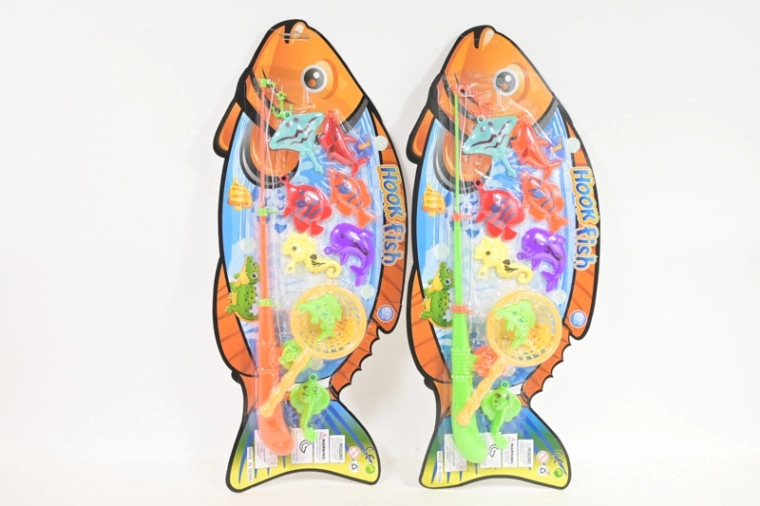 Set de pêche pour enfants avec canne, hameçon et épuisette