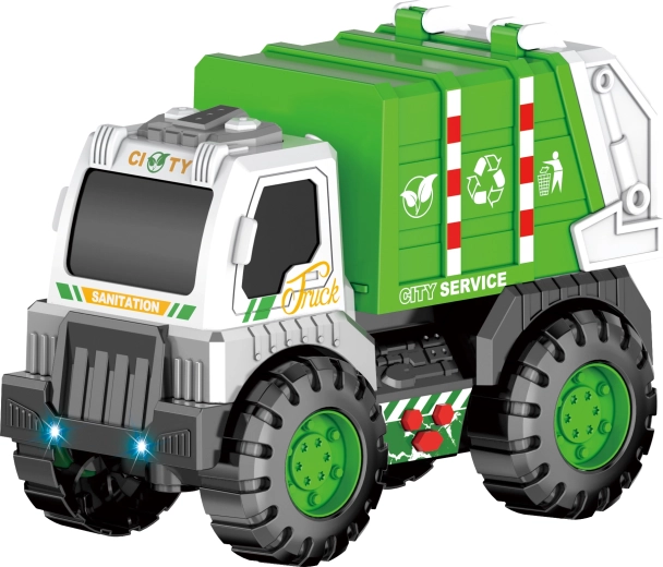 Camion-poubelle avec effets lumineux et sonores, 20 cm