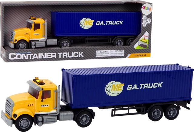 Camion avec remorque avec effets et moteur