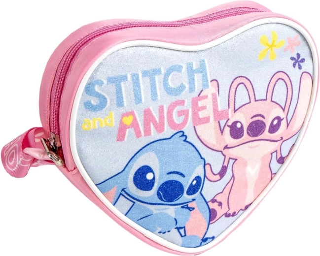 Sac à main enfant Disney Stitch en forme de cœur à porter à l’épaule