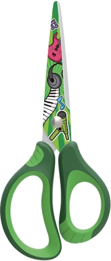 Ciseaux scolaires KEYROAD Tattoo Soft 15 cm verts