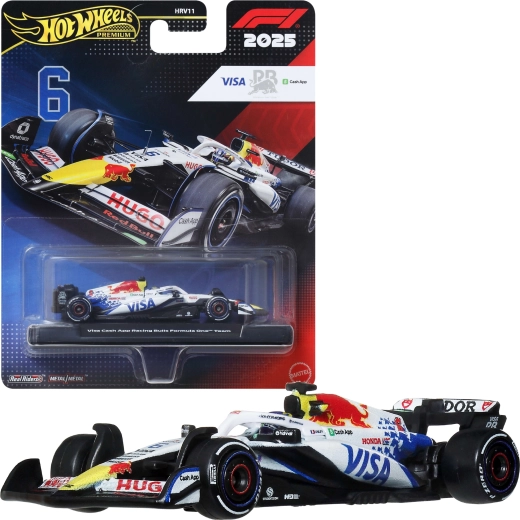 Hot Wheels Premium Formule 1 bolide 2025 Visa Cash App Racing Bulls Isack Hadjar #6 - 1 pièce