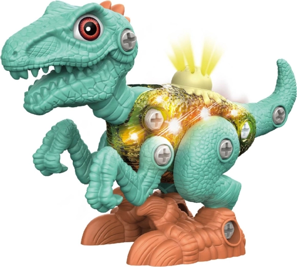 Dinosaure à visser avec lumière et son - 1 pièce