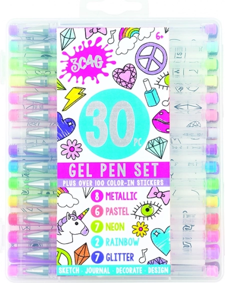 Stylos gel MAKE IT REAL - Ensemble de 30 couleurs