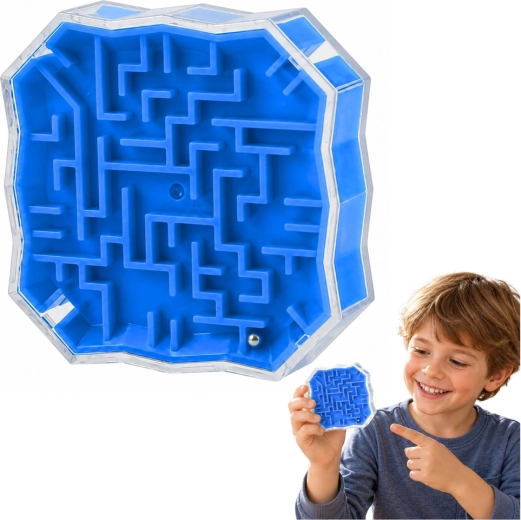 Jeu logique Labyrinthe à bille bleu