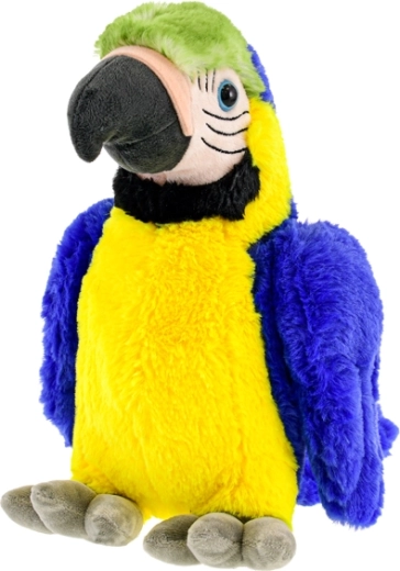 Perroquet en peluche 29 cm bleu-jaune