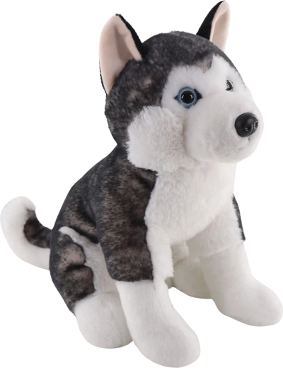 Husky en peluche assis 25 cm