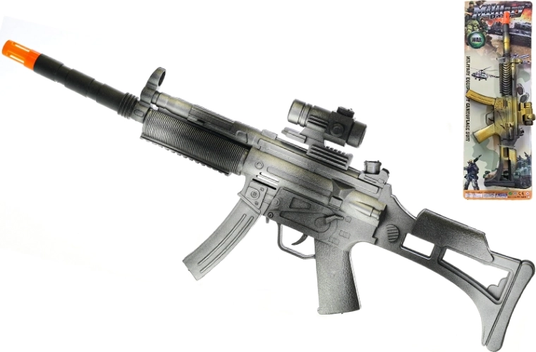 Pistolet mitrailleur à volant d’inertie 45 cm – jouet pour enfants sans piles