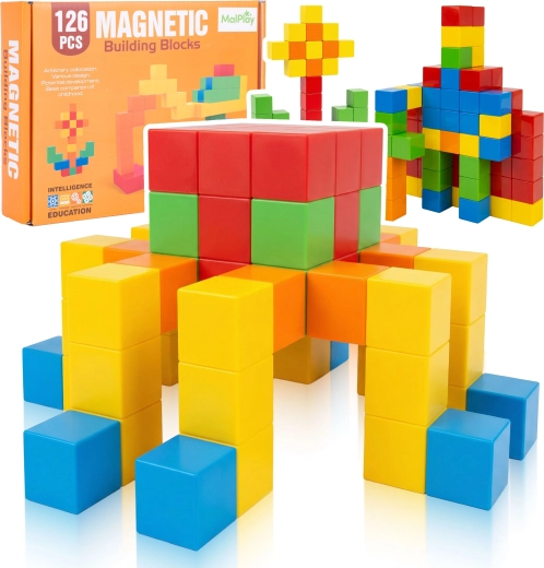 Blocs de construction magnétiques pour enfants 126 pcs