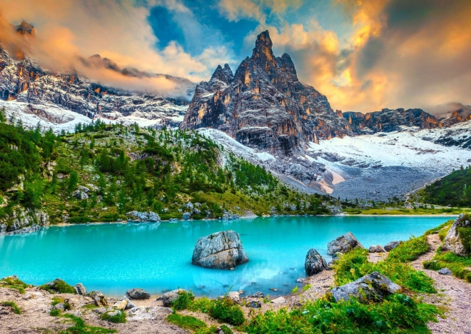 ENJOY puzzle – lac Sorapis, Dolomites (Italie), 1000 pièces