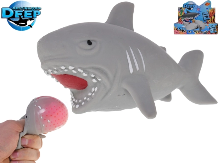 Requin antistress 14 cm avec billes de gel