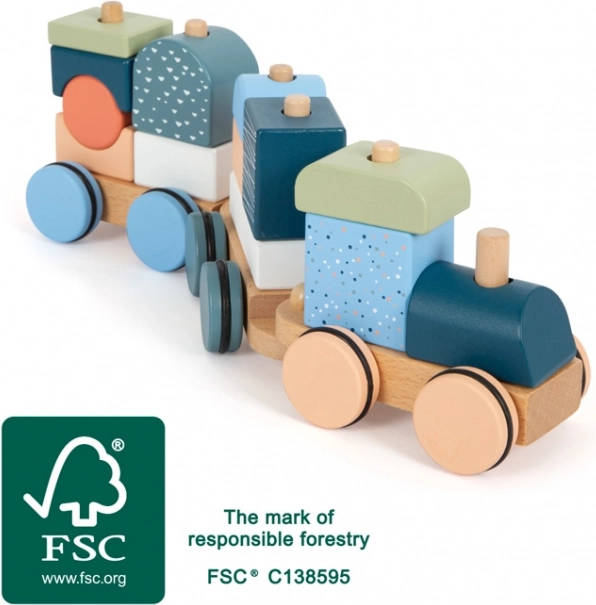 Train à empiler en bois Arctic small foot