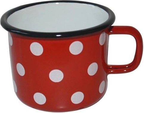 Mug émaillé à pois 0,5 l rouge