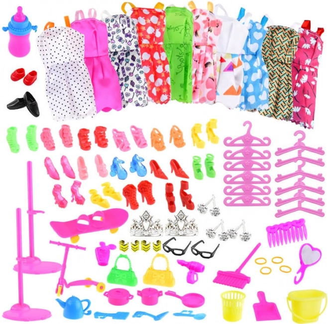 Ensemble robes, chaussures et accessoires pour poupées 30 cm