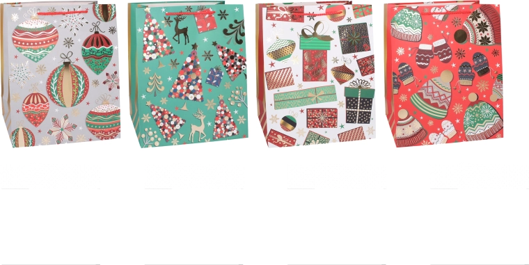 Sac cadeau de Noël S 23 × 18 × 10 cm - 1 pièce