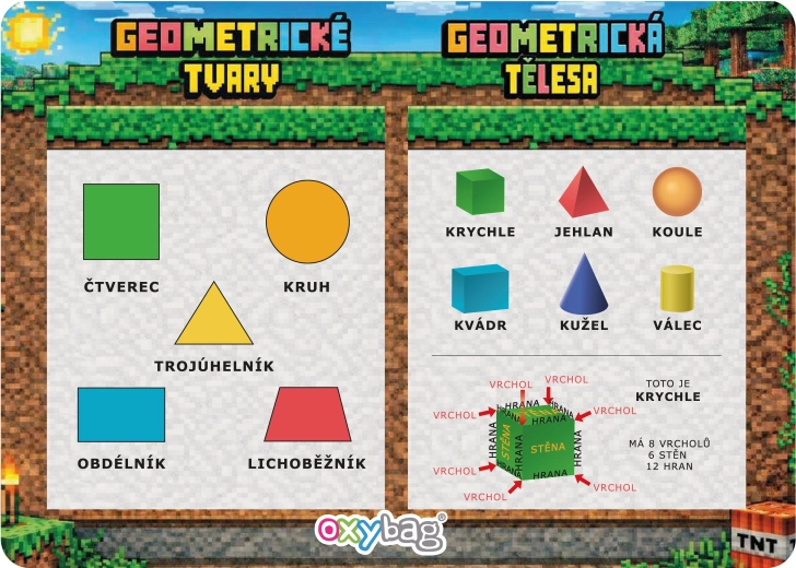 Carte éducative A4 formes géométriques Playworld