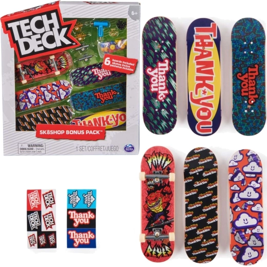 Tech Deck Sk8Shop 6-pack Thank You bonus set fingerboards avec accessoires