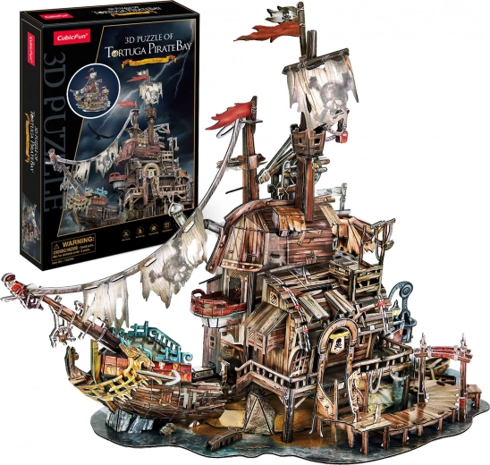 Puzzle 3D Port pirate de Tortuga 218 pièces