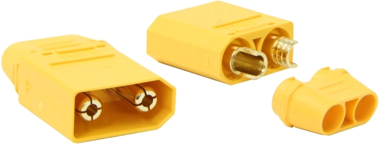 Connecteur haute intensité JAMARA XT90 avec capuchons isolants, paire