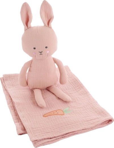 Jabadabado set cadeau lapin avec couverture rose