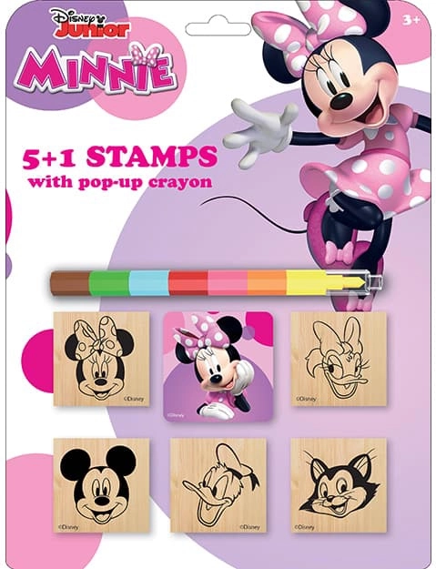 Tampons 5+1 avec crayon cire pliable MINNIE