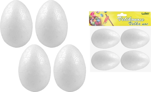 Œufs décoratifs en polystyrène 8 cm, 4 pcs