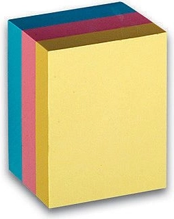 Cube de notes autocollantes CONCORDE 51 × 38 mm, couleurs pastel, 300 feuillets