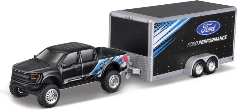 Maisto Ford F-150 SVT Raptor avec remorque 1:64