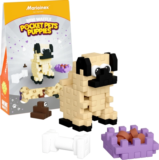Jeu de construction Mini Waffle Pocket Pets – chiot carlin par Marioinex