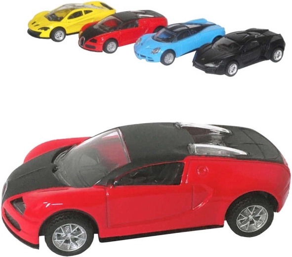 Petite voiture de sport en métal avec rétrofriction 11 cm - 1 pièce