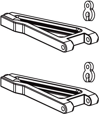 Supports de suspension rigides pour Voltage, Major, Tiger, Infect et SR10 – pièces gauche et droite