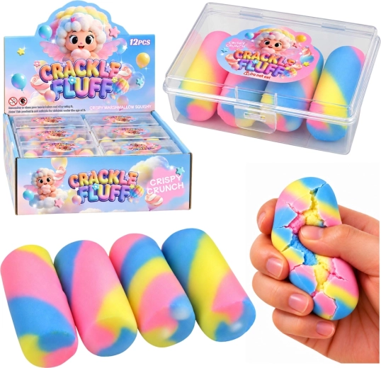 Bonbons sensoriels à presser avec effet croustillant dans une boîte - 4 pièces
