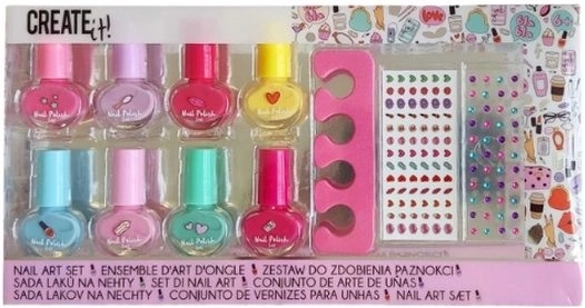 CREATE IT! kit de décoration des ongles avec autocollants