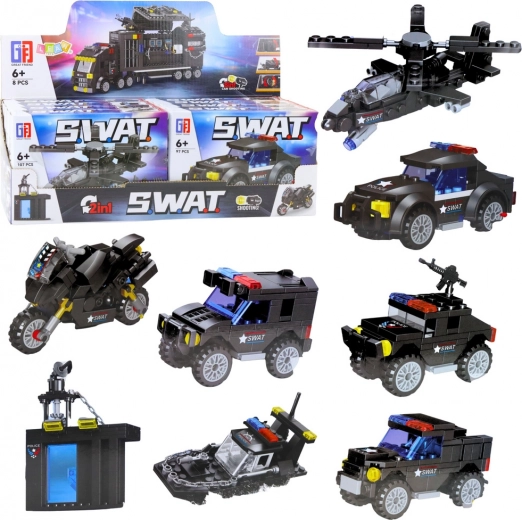 Jeu de construction SWAT – véhicules et moyens de transport 2-en-1 (92–117 pièces)