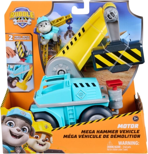 Rubble & Crew véhicule de chantier fonctionnel Motor – grue interactive avec accessoires