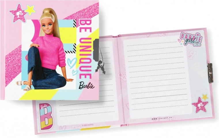 Carnet Barbie avec cadenas - 1 pièce