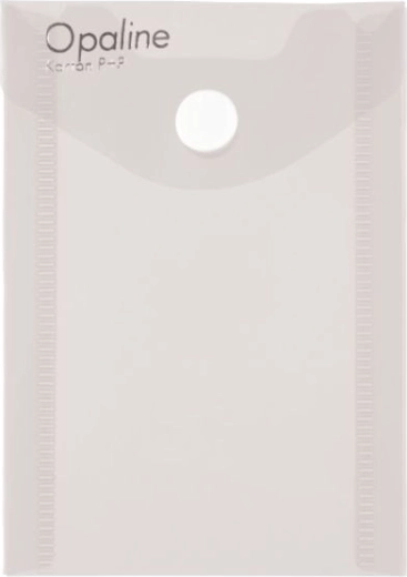 Pochette à bouton-pression A7 verticale, Opaline transparente