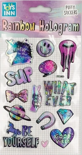 Autocollants holographiques Rainbow Unicorn